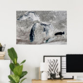 Eis auf den Großen Seen, Staaten. Poster (Heimbüro)