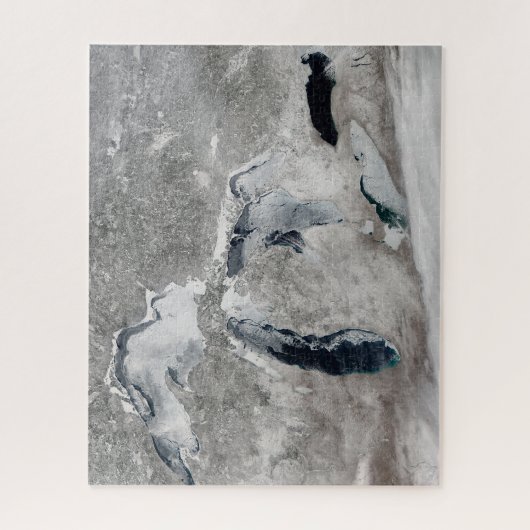 Eis auf den Großen Seen, Staaten. Puzzle (Vertikal)