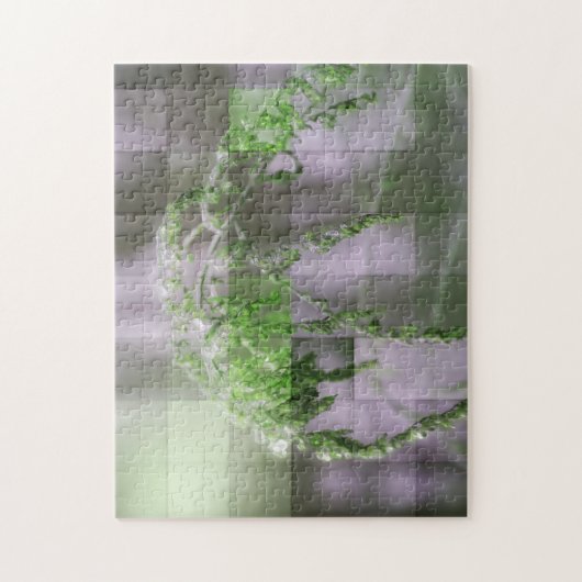 Eis auf Goldenrod Blume Art Puzzle (Vertikal)