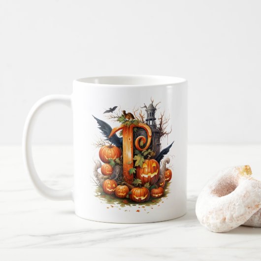Eis aus Pumpkin: Halloween Cup - Typ T Kaffeetasse (Mit Donut)