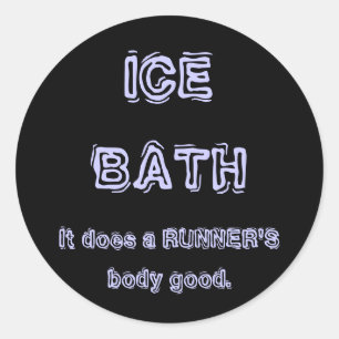 Eis-Bad Runder Aufkleber