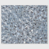 Eis-Blau-Diamant-Kristall-Art Geschenkpapier (Flach)