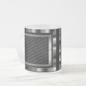 Eis-Blau-gestaltet eisiges MetallFoto Tasse (Vorderseite Links)