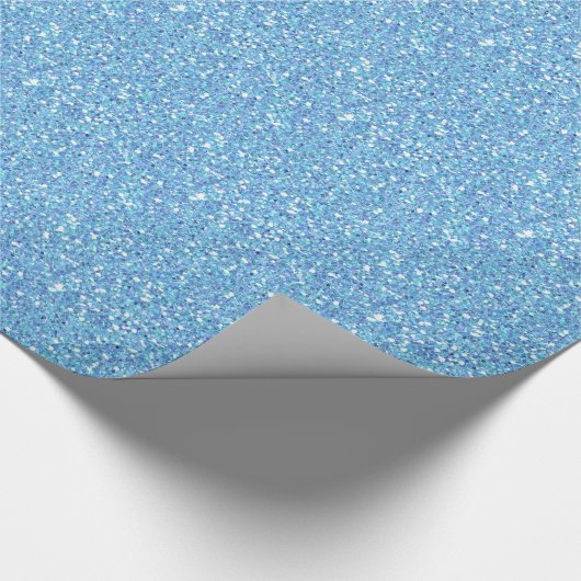 Eis-Blau-Glitzer Geschenkpapier (Ecke)