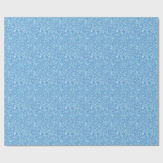 Eis-Blau-Glitzer Geschenkpapier (Flach)