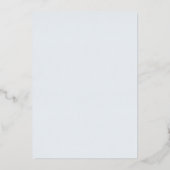 Eis Blue and Silver Foil Wedding Folieneinladung (Rückseite)