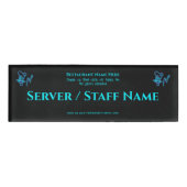 Eis-blue Fine-Restaurant Logo Namenschild (Vorderseite)