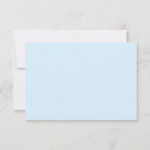 Eis Blue Gold Confetti UAWG Wedding Response RSVP Karte (Rückseite)