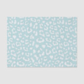 Eis Blue Large Leopard Print Seidenpapier (Vorderseite)