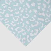 Eis Blue Large Leopard Print Seidenpapier (Ausschnitt)