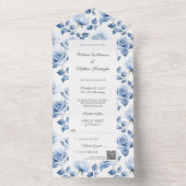 Eis Blue Rose QR Code All in one Wedite Invite Einladung (Innen Boden)