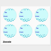 Eis Blue Snow / Stars Aufkleber. Vom Etikett Runder Aufkleber (Blatt)