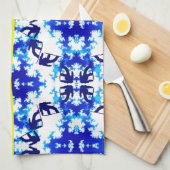 Eis Blue Snowboarder Sky Yellow Snowboarder Sport Geschirrtuch (Viertel Falte)