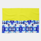 Eis Blue Snowboarder Sky Yellow Snowboarder Sport Geschirrtuch (Horizontal)