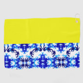 Eis Blue Snowboarder Sky Yellow Snowboarder Sport Golfhandtuch (Horizontal)