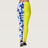 Eis Blue Snowboarder Sky Yellow Snowboarder Sport Leggings (Rückseite)