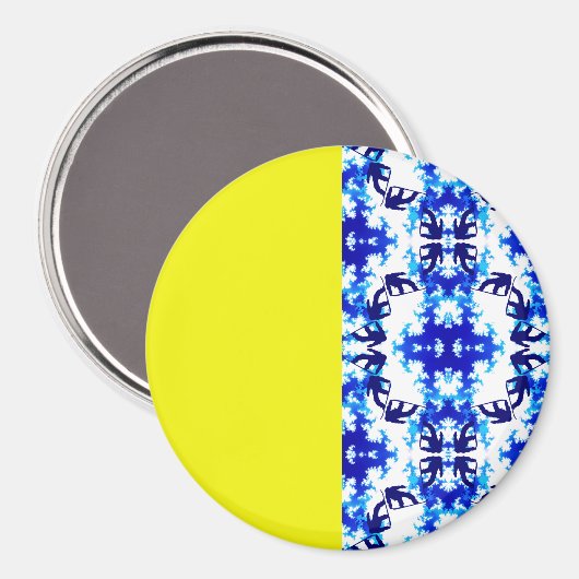 Eis Blue Snowboarder Sky Yellow Snowboarder Sport Magnet (Vorderseite/Rückseite)