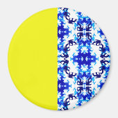 Eis Blue Snowboarder Sky Yellow Snowboarder Sport Magnet (Vorne)