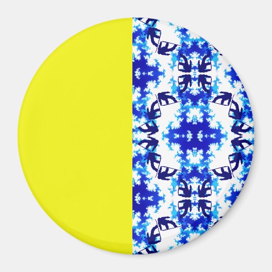 Eis Blue Snowboarder Sky Yellow Snowboarder Sport Magnet (Vorne)