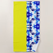Eis Blue Snowboarder Sky Yellow Snowboarder Sport Strandtuch (Vorderseite)