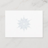 Eis Blue Snowflake Winter Wedding Registry Begleitkarte (Rückseite)