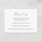 Eis Blue Snowflake Winter Wedding Registry Begleitkarte (Vorderseite)