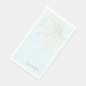 Eis Blue Tropical Couple Names II Wedding Serviette (Ecke)