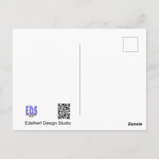 Eis Blume Vertikale DICKE Postkarte (Rückseite)