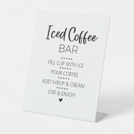 Eis-Café-Bar-Getränkeständer-Schild Sockelschild