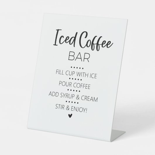 Eis-Café-Bar-Getränkeständer-Schild Sockelschild (Vorderseite)