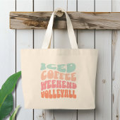 Eis Coffee Weekend Volleyball Retro Jumbo Stoffbeutel