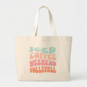 Eis Coffee Weekend Volleyball Retro Jumbo Stoffbeutel (Vorne)