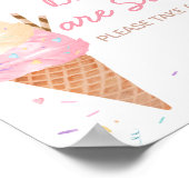 Eis Cream Baby Dusche Babys sind süß Poster (Ecke)