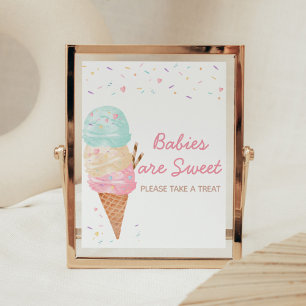 Eis Cream Baby Dusche Babys sind süß Poster
