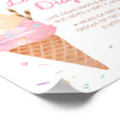 Eis Cream Baby Dusche Spate Night Diapers Poster (Ecke)