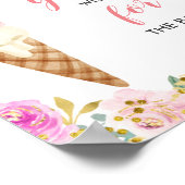 Eis Cream Baby Dusche Wünsche für Babysignatur Poster (Ecke)