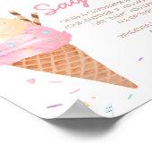 Eis Cream Baby Shower Say Baby nicht Poster (Ecke)