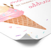 Eis Cream Baby Shower Station Poster (Ecke)