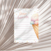 Eis Cream Birthday Time Kapsel Notecard Einladung