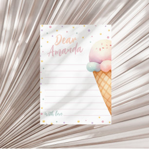 Eis Cream Birthday Time Kapsel Notecard Einladung