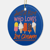 Eis Cream Boy Cone Popsicle Nur ein Junge, der Lie Keramik Ornament (Links)