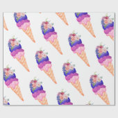 Eis Cream Brautparty Sie ist Waffelkone Geschenkpapier (Flach)