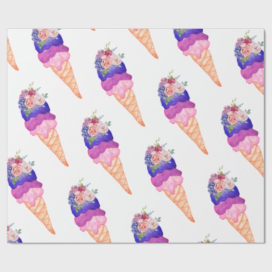 Eis Cream Brautparty Sie ist Waffelkone Geschenkpapier (Flach)