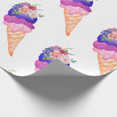 Eis Cream Brautparty Sie ist Waffelkone Geschenkpapier (Ecke)