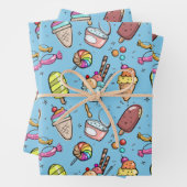 Eis Cream Candy Blue Geschenkpapier Set (Beispiel)