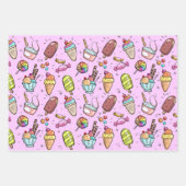 Eis Cream Candy Pink Geschenkpapier Set (Vorderseite 3)