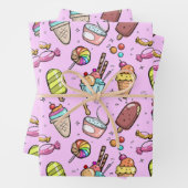 Eis Cream Candy Pink Geschenkpapier Set (Beispiel)