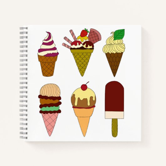 Eis Cream Choice Notizblock (Vorderseite)