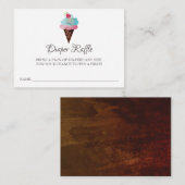 Eis Cream Cone Baby Dusche Windelwaschmaschine Raf Begleitkarte (Vorne/Hinten)