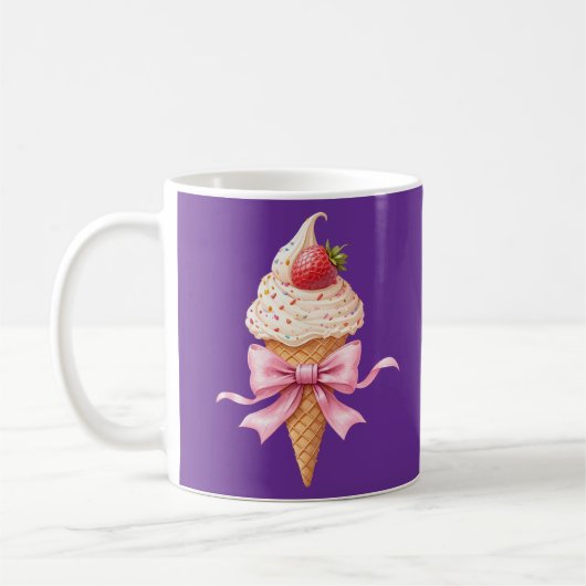 Eis Cream Coquette Bow Kaffeetasse (Links)